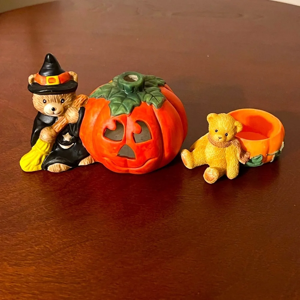 Halloween small candles holders figurines.